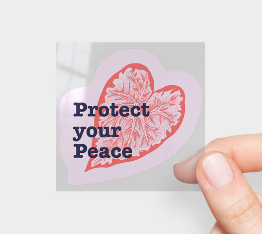 Protect your Peace | Leaf Permanent Sticker
