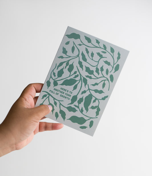 Another Year Full of Growth Stationery Card