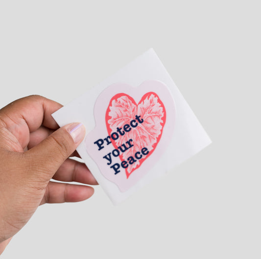 Protect your Peace | Leaf Permanent Sticker