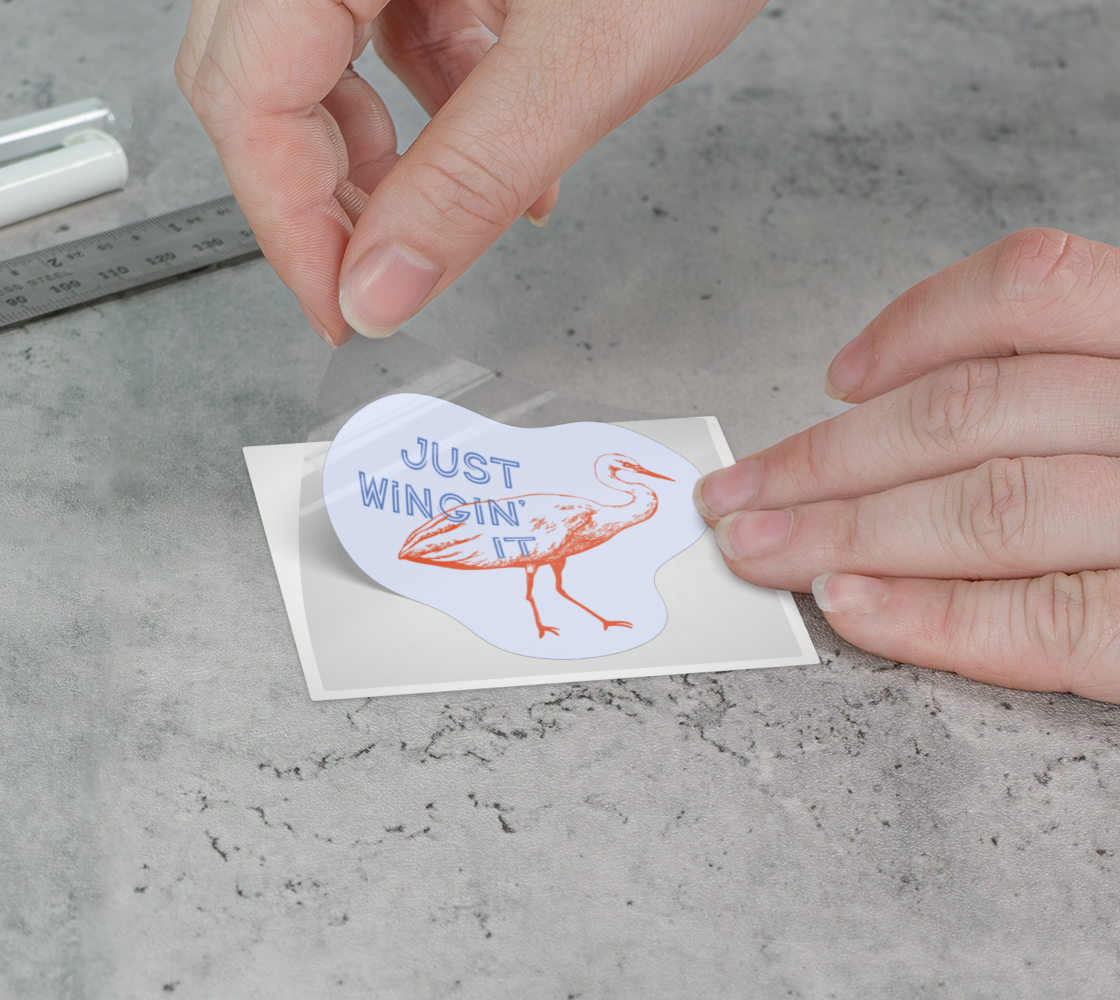 Just Wingin' It Bird Sticker