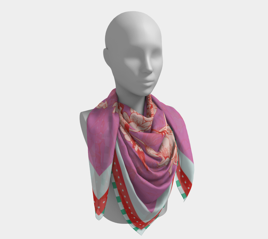 Botanical Square Scarf